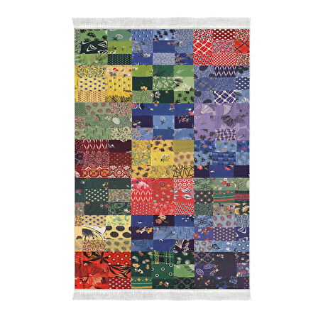 Eko Trend Djt Banyo Paspası Yıkanabilir Kaymaz Taban Mu148 Patchwork
