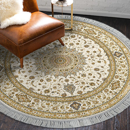 Eko Trend Djt Haı Yıkanabilir Kaymaz Taban P1360 Yuvarlak Osmanlı