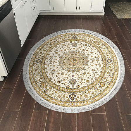 Eko Trend Djt Haı Yıkanabilir Kaymaz Taban P1360 Yuvarlak Osmanlı