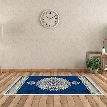 Alanur Yıldız Kaymaz Deri Tabanlı Saçaklı Dijital Halı