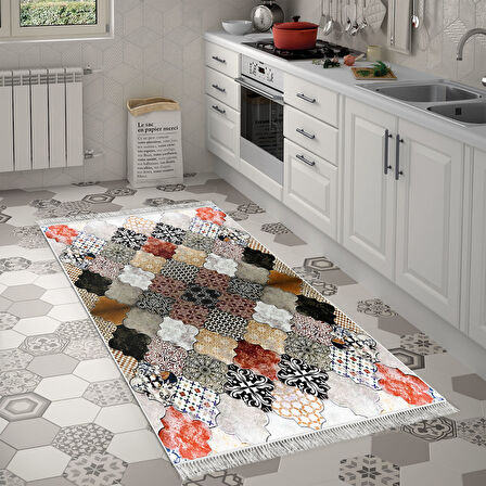 Eko Trend Djt Banyo Paspası Yıkanabilir Kaymaz Taban Mu120 Patchwork