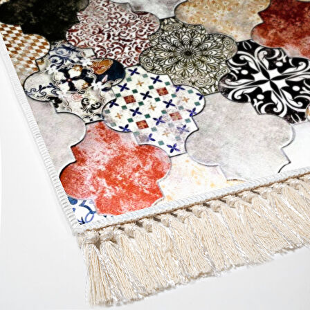 Eko Trend Djt Banyo Paspası Yıkanabilir Kaymaz Taban Mu120 Patchwork