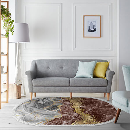 Alanur Star Pamuk Tabanlı Saçaklı Dijital Halı