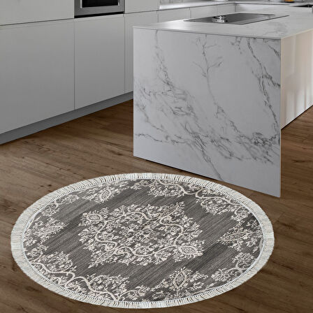 Eko Trend Djt Haı Yıkanabilir Kaymaz Taban 762 Yuvarlak Osmanlı