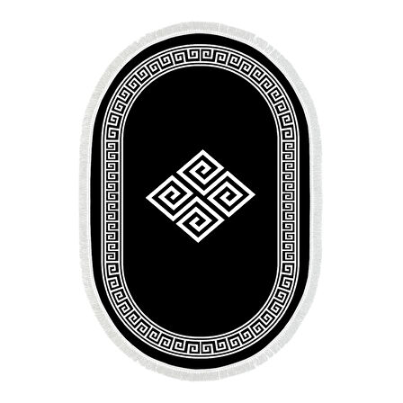 Eko Trend Djt Halı Yıkanabilir Kaymaz Taban 656M Oval Modern