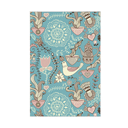 Alanur Trend Keçe Tabanlı Mutfak Halı Mu186