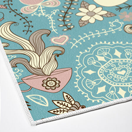 Alanur Trend Keçe Tabanlı Mutfak Halı Mu186