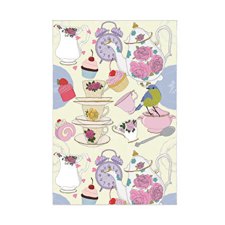 Alanur Trend Keçe Tabanlı Mutfak Halı Mu188