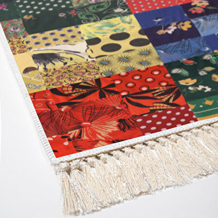 Eko Trend Djt Halı Yıkanabilir Kaymaz Taban Mu148 Patchwork