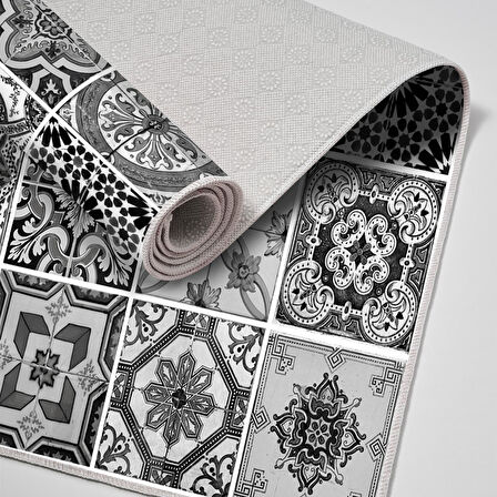 Alanur Trend Keçe Tabanlı Mutfak Halı Mu144