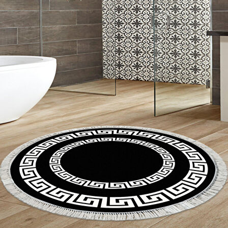 Eko Trend Djt Banyo Paspası Yıkanabilir Kaymaz Taban 650M Yuvarlak Modern