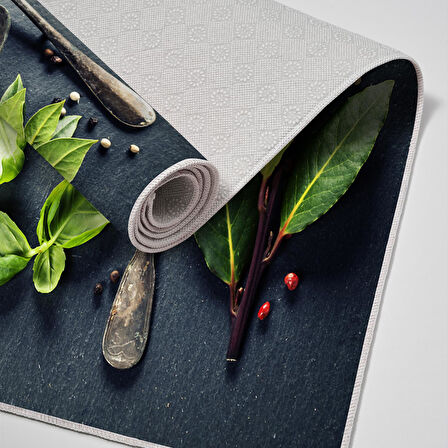 Alanur Trend Keçe Tabanlı Mutfak Halı Mu163