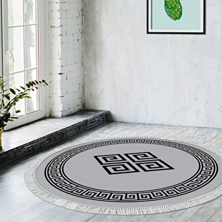 Eko Trend Djt Haı Yıkanabilir Kaymaz Taban 656M Yuvarlak Modern