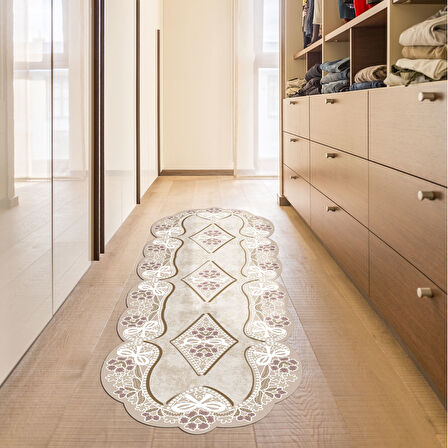 Yasemin Lazer Kesim Kaymaz Taban Dijital Baskı Halı St600158Mv