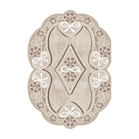 Yasemin Lazer Kesim Kaymaz Taban Dijital Baskı Halı St600158Mv