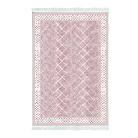 Alanur Star Kaymaz Pamuk Tabanlı Saçaklı Dijital Halı