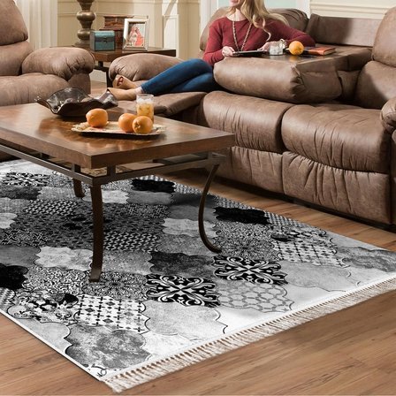 Eko Trend Djt Halı Yıkanabilir Kaymaz Taban Mu120 Patchwork