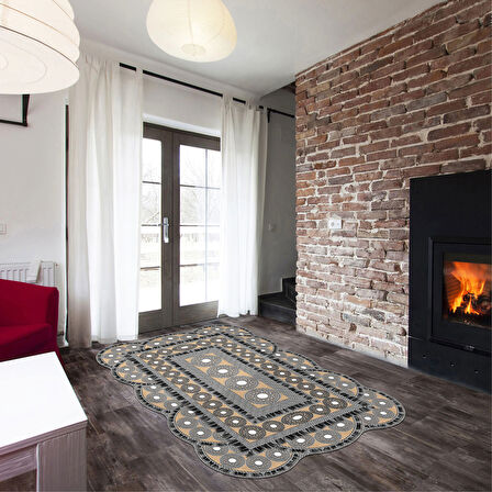 Sümbül Lazer Kesim Kaymaz Taban Dijital Baskı Halı St600175Ka