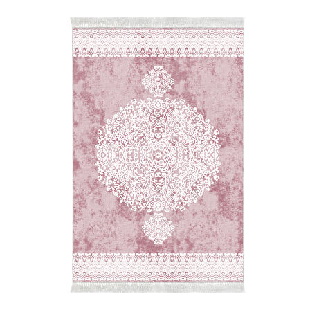 Alanur Yıldız Kaymaz Deri Tabanlı Saçaklı Dijital Halı