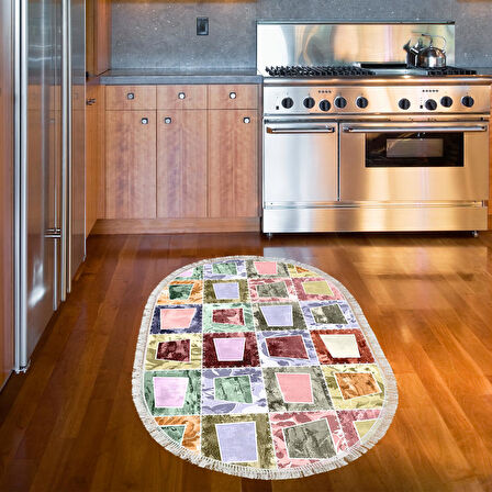 Alanur Trend Keçe Tabanlı Mutfak Halı Mu103