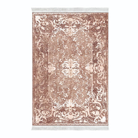 Alanur Yıldız Kaymaz Deri Tabanlı Saçaklı Dijital Halı