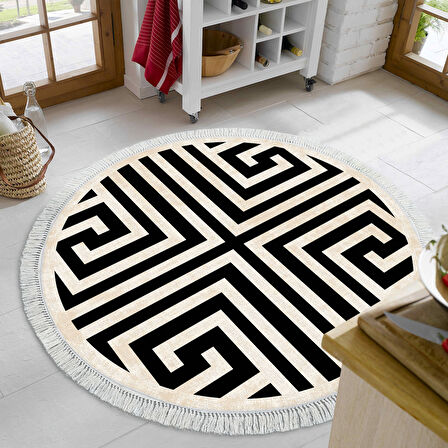 Eko Trend Djt Haı Yıkanabilir Kaymaz Taban 658M Yuvarlak Modern