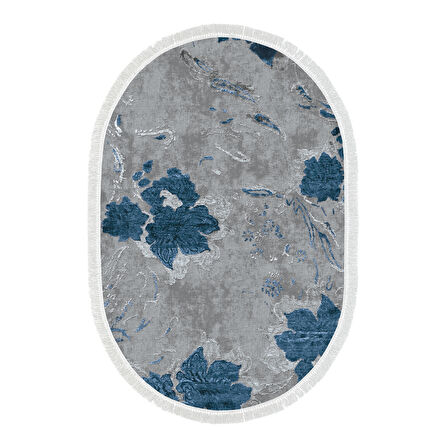 Eko Trend Djt Halı Yıkanabilir Kaymaz Taban 660M Oval Suluboya