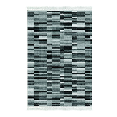 Alanur Star Kaymaz Pamuk Tabanlı Saçaklı Dijital Halı