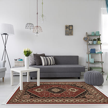 Alanur Star Pamuk Tabanlı Saçaklı Dijital Halı