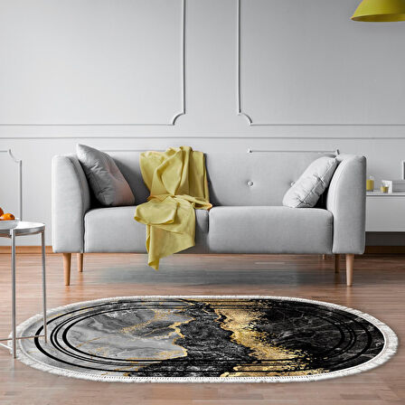 Alanur Star Pamuk Tabanlı Saçaklı Dijital Halı