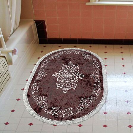 Eko Trend Djt Banyo Paspası Yıkanabilir Kaymaz Taban 616 Oval Klasik