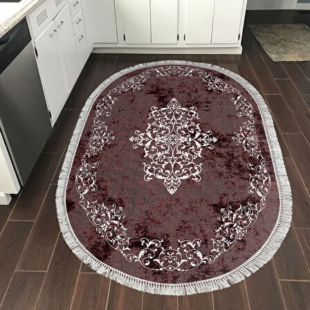 Eko Trend Djt Banyo Paspası Yıkanabilir Kaymaz Taban 616 Oval Klasik