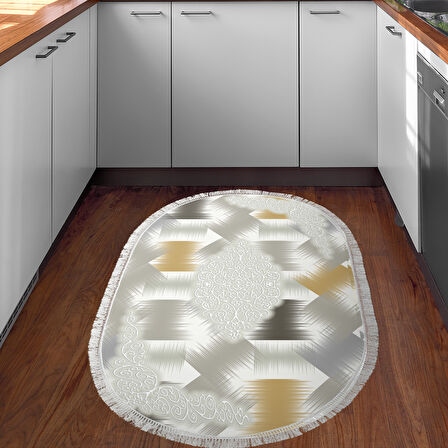 Eko Trend Djt Halı Yıkanabilir Kaymaz Taban S1030 Oval Modern