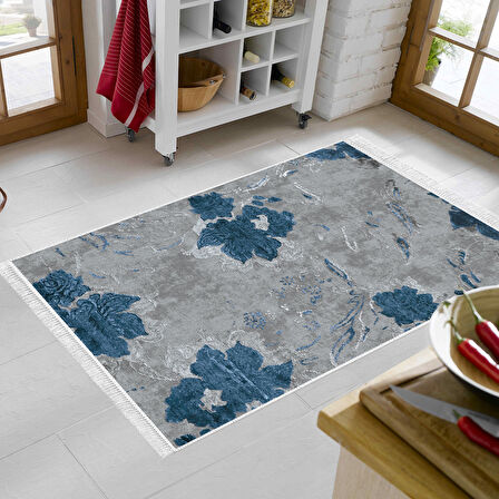 Eko Trend Djt Halı Yıkanabilir Kaymaz Taban 660M Suluboya