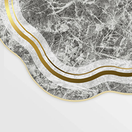 Menekşe Lazer Kesim Kaymaz Taban Dijital Baskı Halı St600204Gr