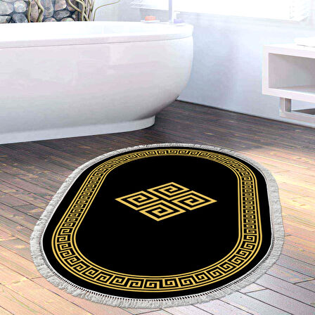 Eko Trend Djt Banyo Paspası Yıkanabilir Kaymaz Taban 656M Oval Modern