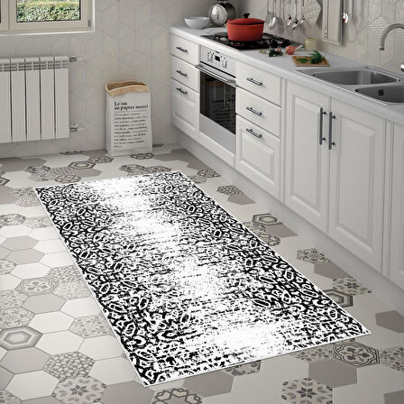 Alanur Trend Keçe Tabanlı Mutfak Halı Mu123