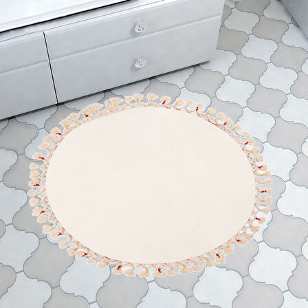 Alanur Rex Puffy Pelüş Yuvarlak Banyo Halısı