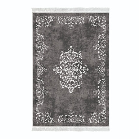 Alanur Yıldız Kaymaz Deri Tabanlı Saçaklı Dijital Halı