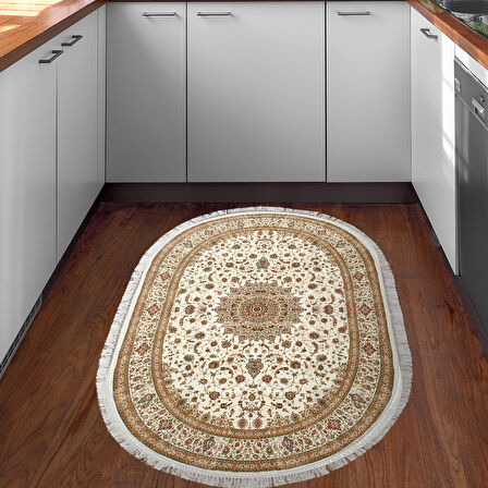 Eko Trend Djt Halı Yıkanabilir Kaymaz Taban P1372 Oval Osmanlı