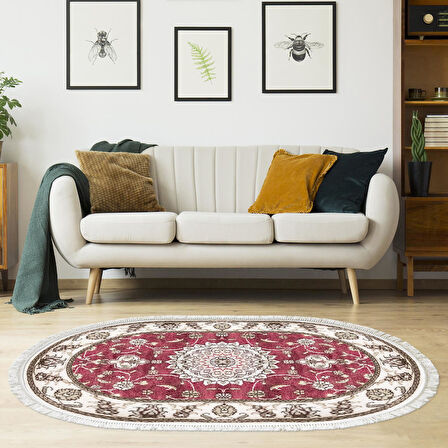 Alanur Star Pamuk Tabanlı Saçaklı Dijital Halı