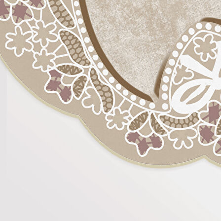 Yasemin Lazer Kesim Kaymaz Taban Dijital Baskı Halı St600158Mv