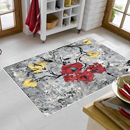 Alanur Trend Keçe Tabanlı Mutfak Halı Mu663