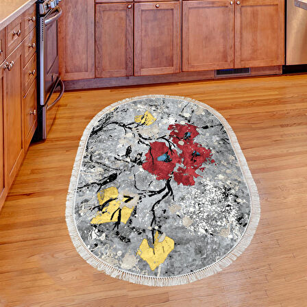 Alanur Trend Keçe Tabanlı Mutfak Halı Mu663