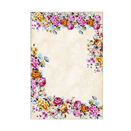 Alanur Trend Keçe Tabanlı Saçaklı Oval Mutfak Halı Mu172