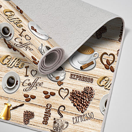 Alanur Trend Keçe Tabanlı Mutfak Halı Mu140