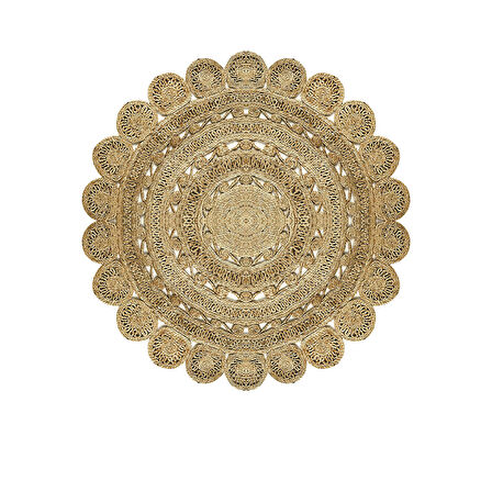 Elvin Lazer Kesim Kaymaz Taban Dijital Baskı Yuvarlak Halı St600139Kr