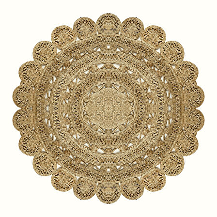 Elvin Lazer Kesim Kaymaz Taban Dijital Baskı Yuvarlak Halı St600139Kr