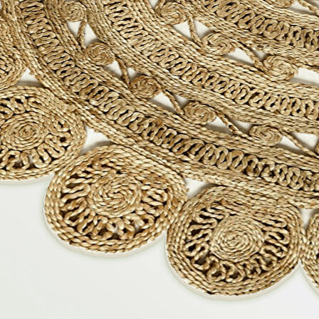 Elvin Lazer Kesim Kaymaz Taban Dijital Baskı Yuvarlak Halı St600139Kr