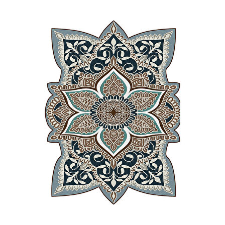 Begonvil Lazer Kesim Kaymaz Taban Dijital Baskı Halı St600157Kr